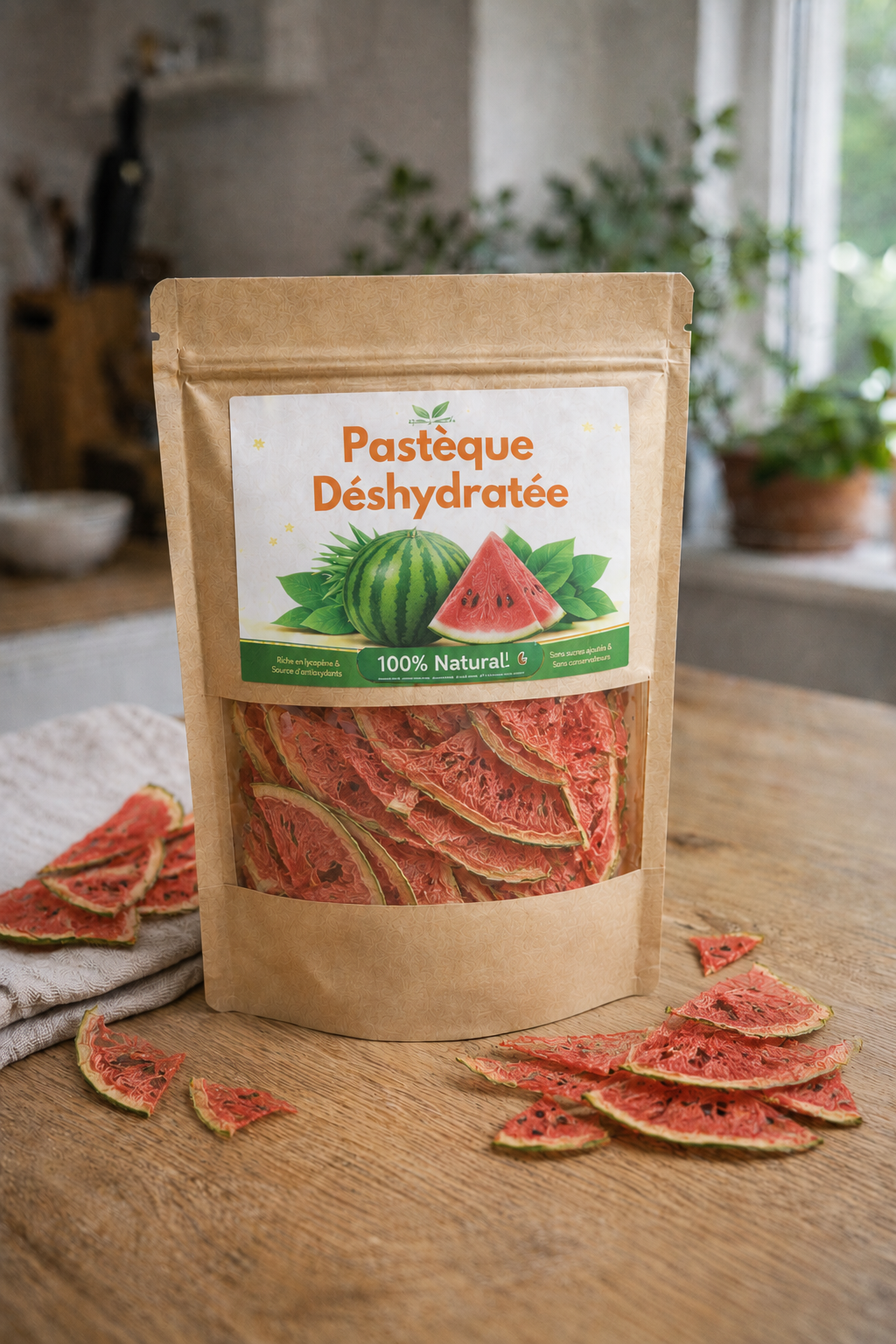 Pastèque déshydratée