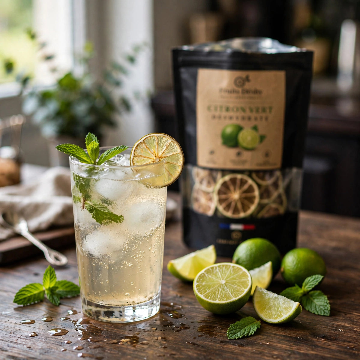 Citrons verts déshydratés – 100 % fruit, sans sucres ajoutés