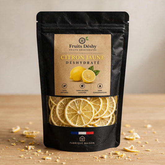 Citrons jaunes déshydratés – 100 % fruit, sans sucres ajoutés