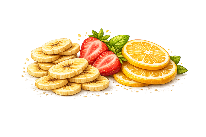 Illustration fruits déshydratés